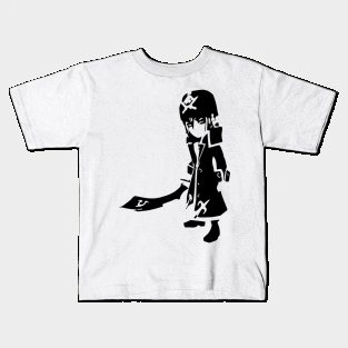 Pirate Captain minimal silhouette white Kids T-Shirt